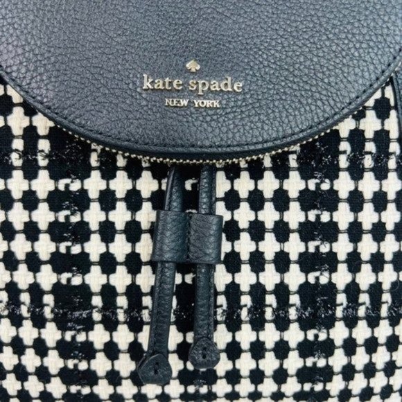 Kate Spade Leila Tweed Fabric Medium Flap Backpack - Picture 2 of 11